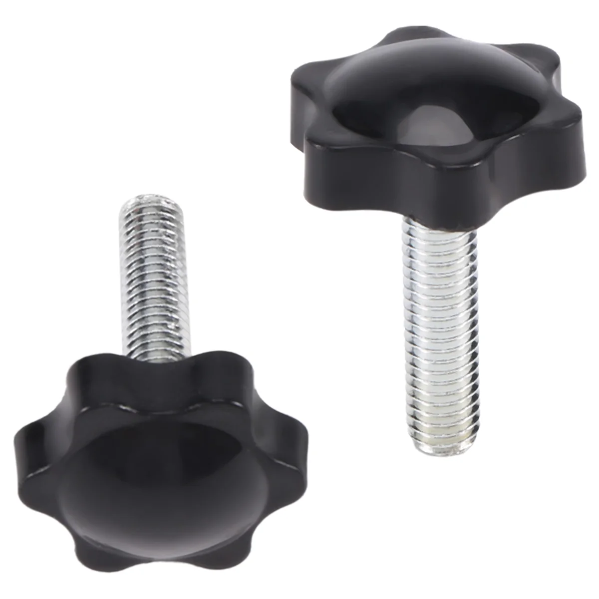 2 pz M8 x 30mm filettatura maschio 32mm testa a stella manopola di bloccaggio nero