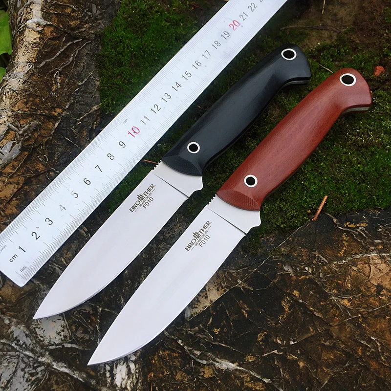 [Minghong Brother F010 ] Fixed Blade Bushcraft Knife Full tang Hunting Straight Knives Camping tactical Survival Knife Tool