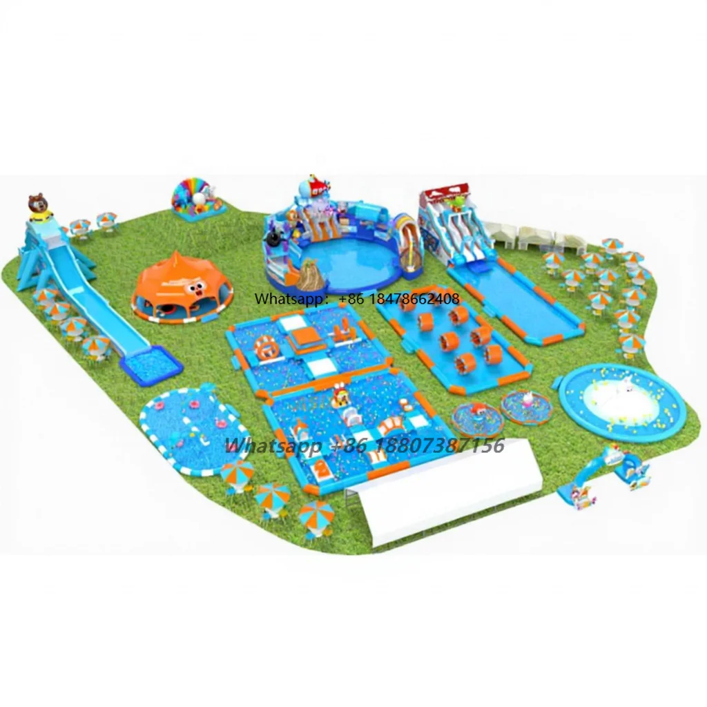 Commercial Water Park Equipment Price Inflatable Amusement Water Park with Pool