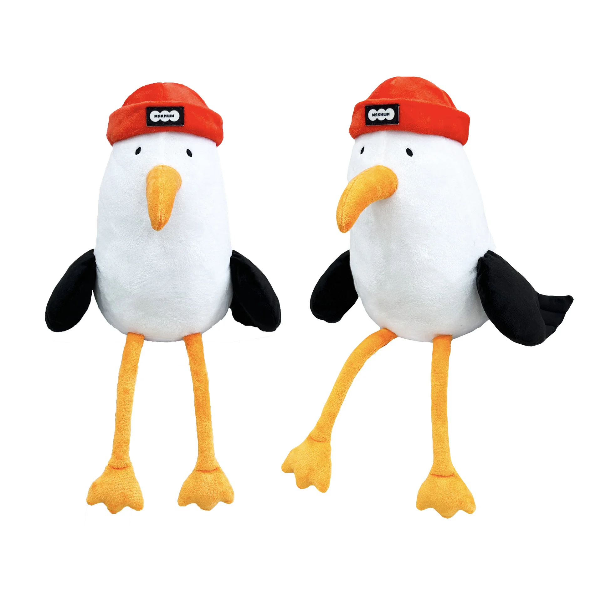 

Cute Cartoon Red Hat Bird Plush Toy Adorable Arctic Animal Stuffed Plushie Super Soft Russian-Style Polar Bird Gift Kid Teen Toy