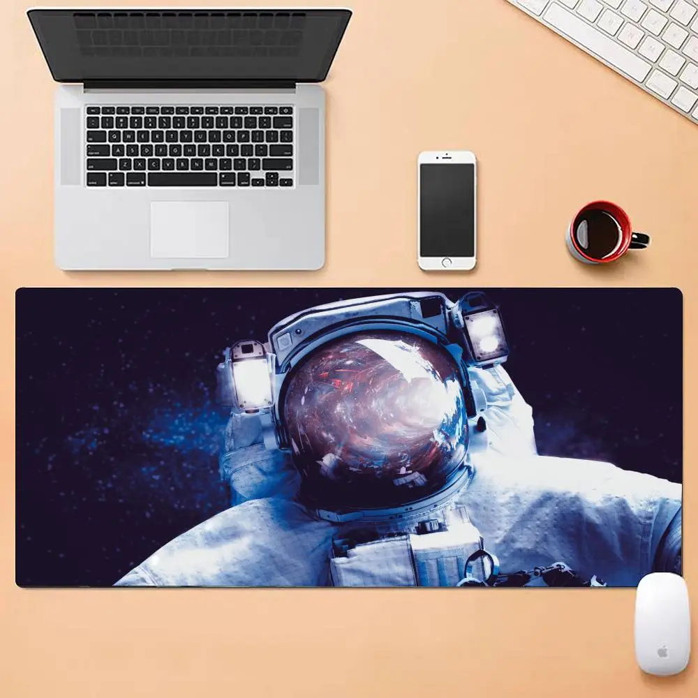 لوحة ماوس لرائد الفضاء الخيال العلمي، أحجام متعددة، كبيرة مربعة للكمبيوتر، مكتب ألعاب، مفارش طاولة مطاطية مضادة للانزلاق #6