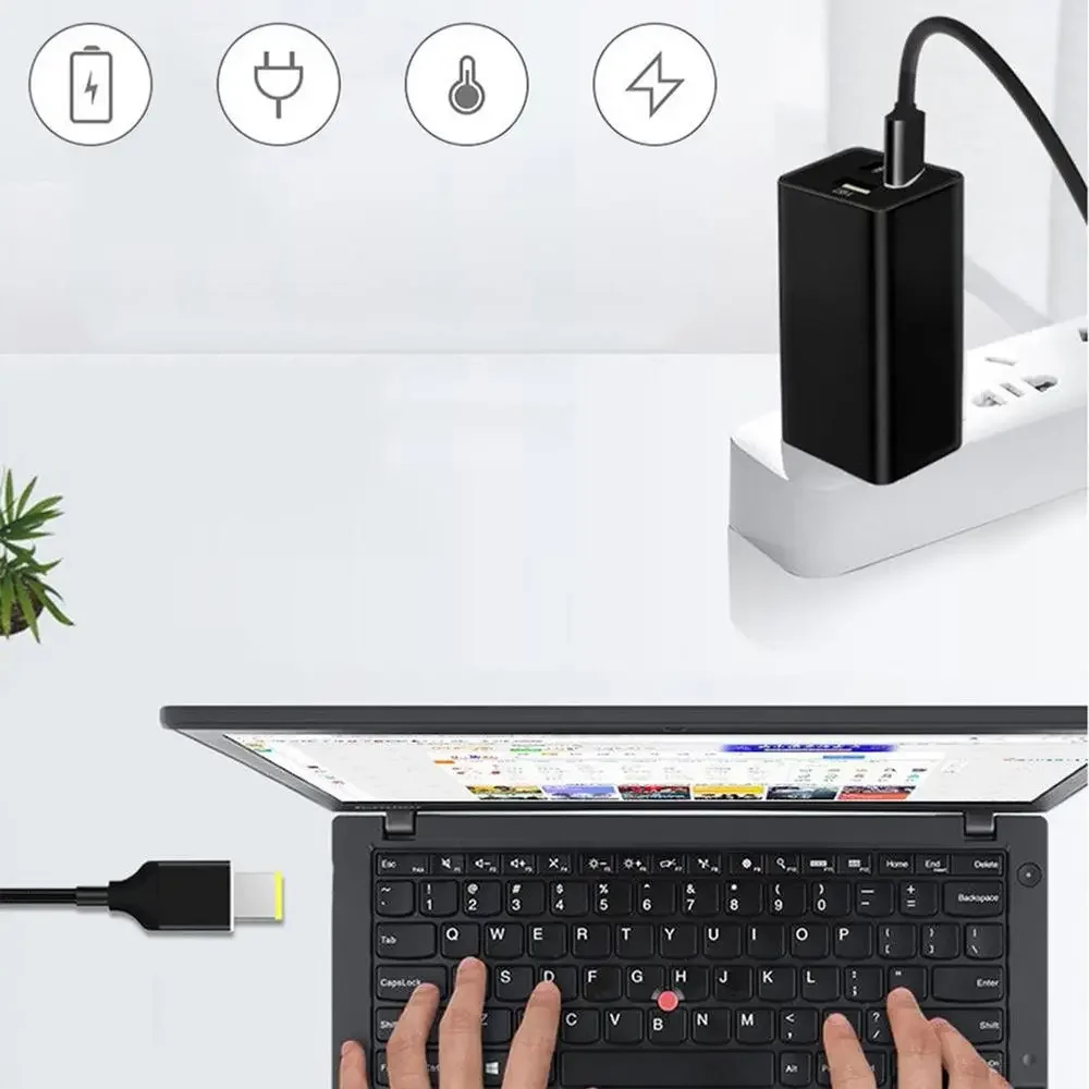 135W USB C GaN充電器ケーブル PD充電 タイプC スリムチップ電源コード Lenovo Yoga 2 Pro Thinkpad 65w 90w ノートパソコン対応