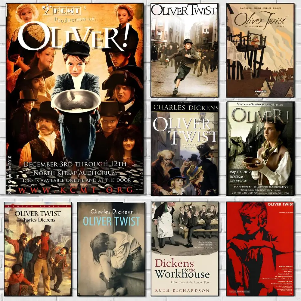 Movie Oliver Twist Poster HD Wall Art Decal Self-Adhesive Aesthetic Decor For Home Living Bedroom Bar Aesthetic