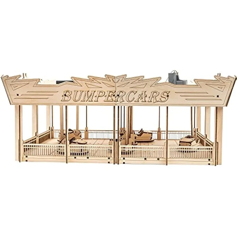 Coasterdynamix 3D Auta Kolizyjne Drewniany Model do Składania - Elektryczny Zestaw Konstrukcyjny dla Dorosłych i Puzzle Zabawki oraz Mini Cr