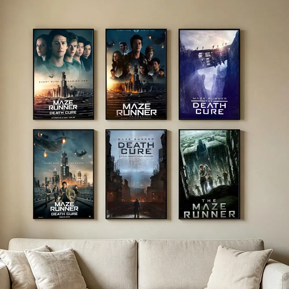 The M-Maze Runner Film Poster Print Art Pictures Home For Living Room And Bedroom Wall Decor Frameless Painting