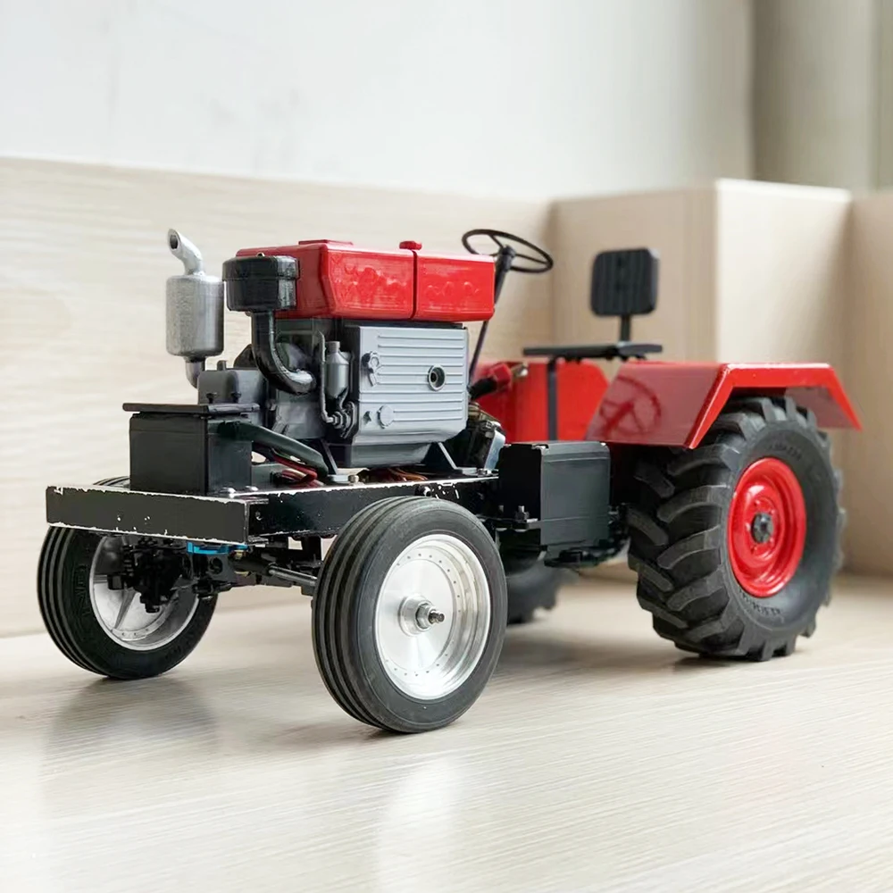 Four Wheel Drive Tractor Engine Model with Seat Light Engine Generator Model Remote Control Car Toy