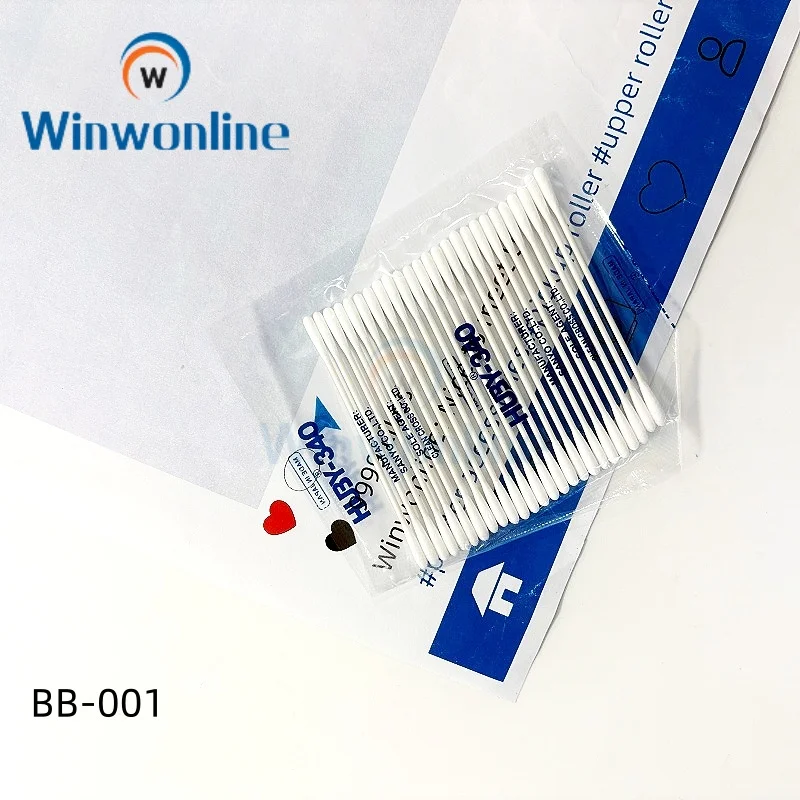 100Packs Huby-340 Cotton Swab for CANON HP XEROX RICOH BB-001 BB-002 BB-003 BB-012 BB-013 Winwonline Double Pointed Tip