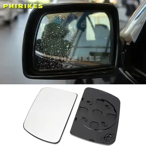 왼쪽 및 오른쪽 파란색 가열 윙 미러 유리 각도 백미러 BMW X5 E53 1999 2000 2001 2002 2003 2004 2005 2006