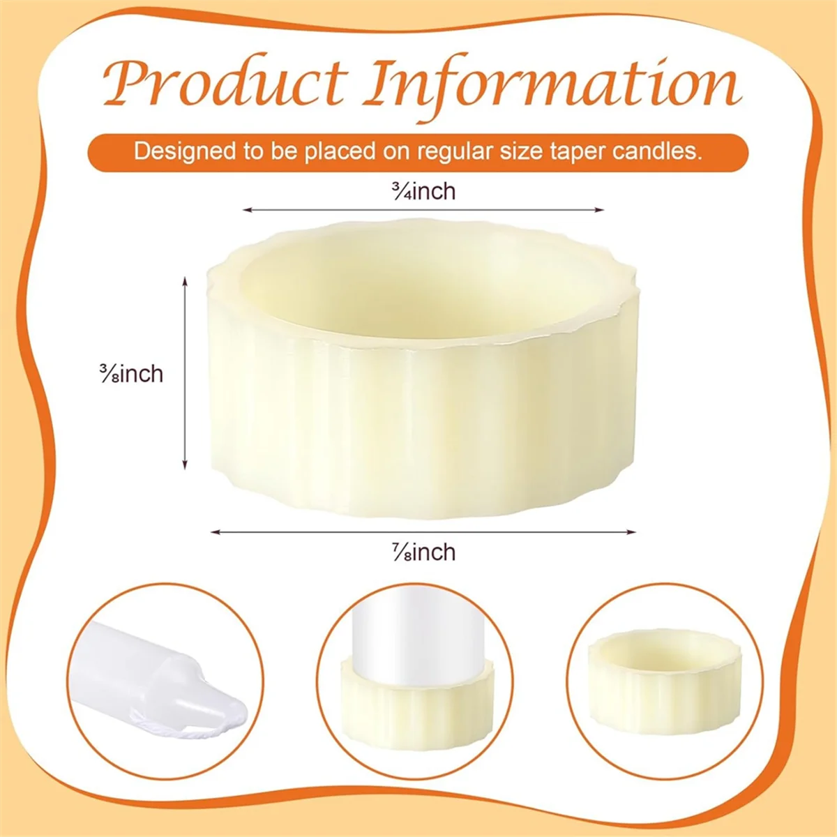 Y31a 20 pacote vela hugger apertos anéis de vela castiçais ficar colocar apertos de vela manter as velas verticales e no lugar