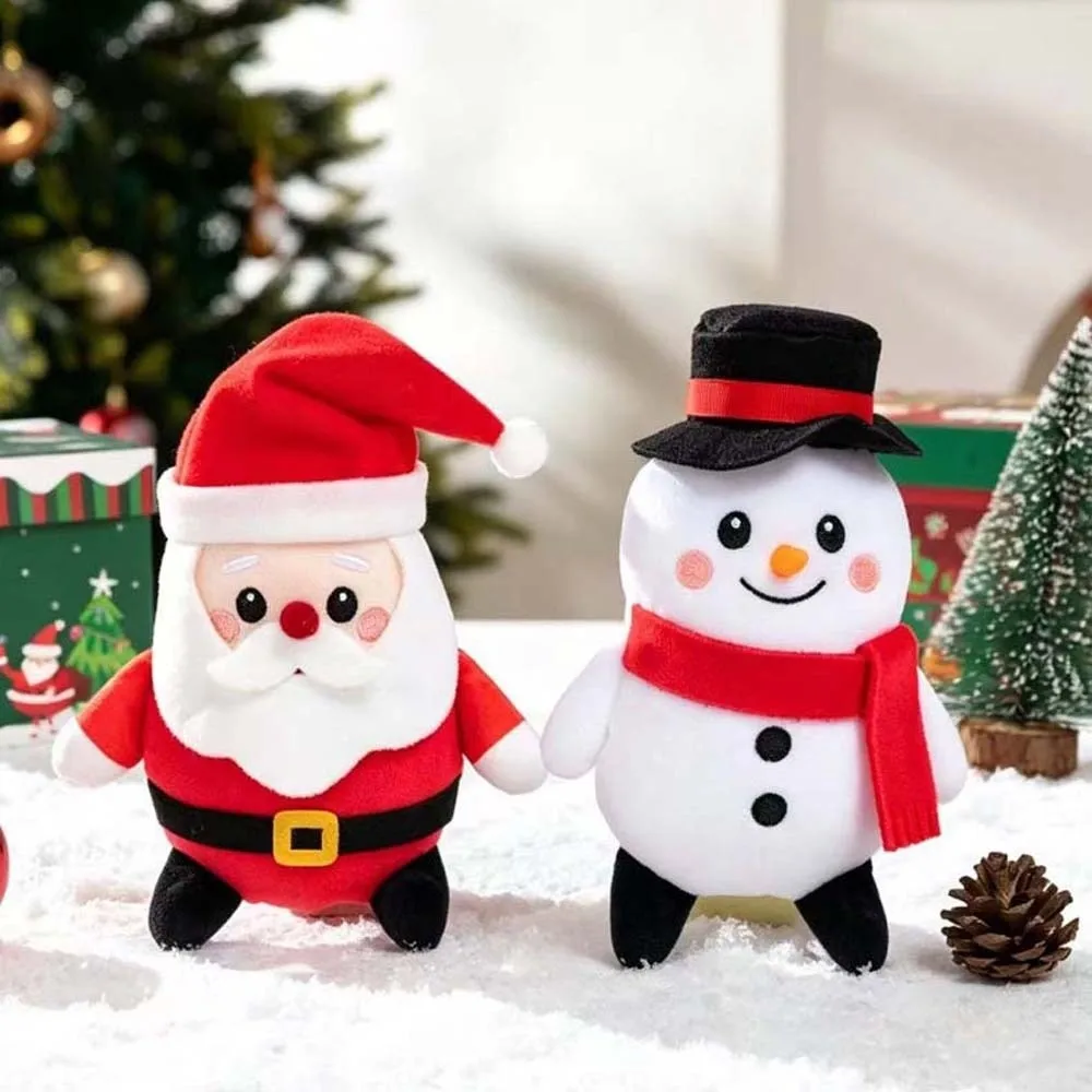 Colorful Christmas Grocery Tote Space-Saving Mini 2-in-1 Bag Charm Pouch Case Quick-Folding Cartoon Pocket Handbag