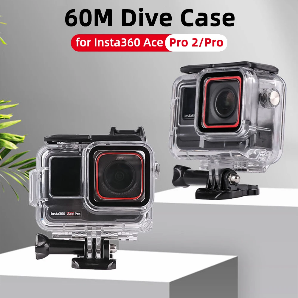 

Dive Case for Insta360 Ace Pro 2 / Pro Waterproof Housing Protective Cover Underwater 60M Dive Shell Sports Camera Accessories