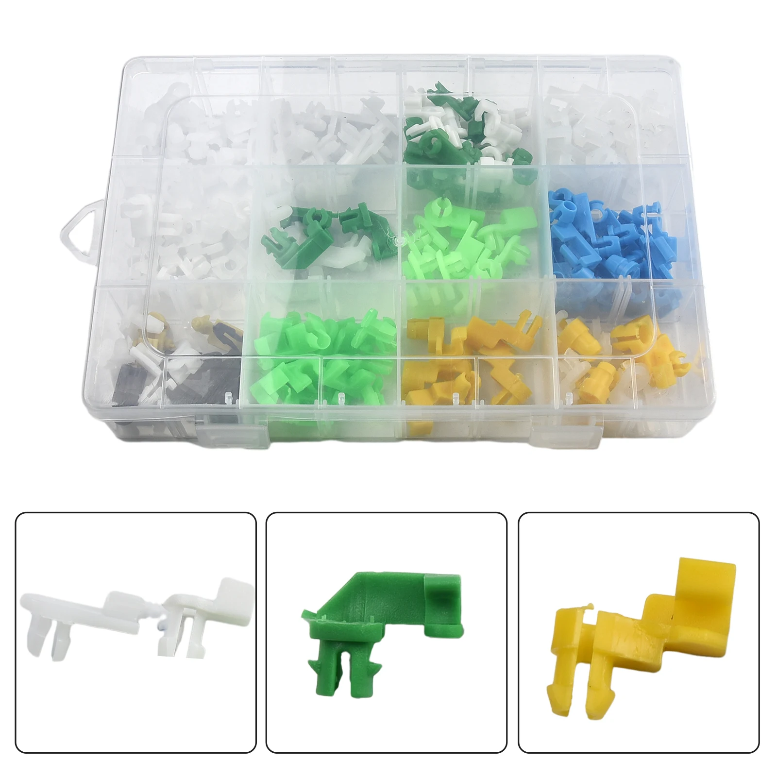

160PCS Car Auto Door Lock Rod Clip Fastener Retainer Rivet Buckle Assortment Mixed Plastic Door Lock Rod Clips ﻿