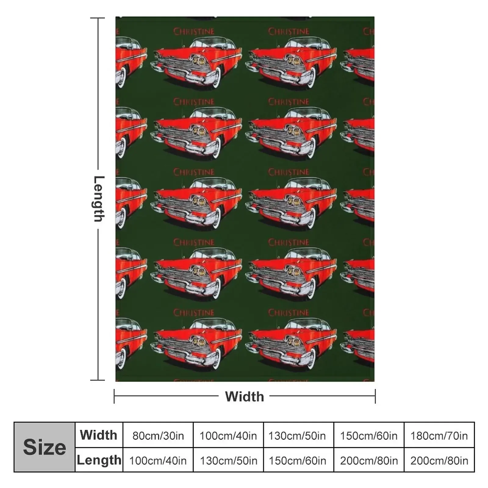 Christine the car Throw Blanket Personalized Gift Comforter cosplay anime manga Flannel Travel Blankets