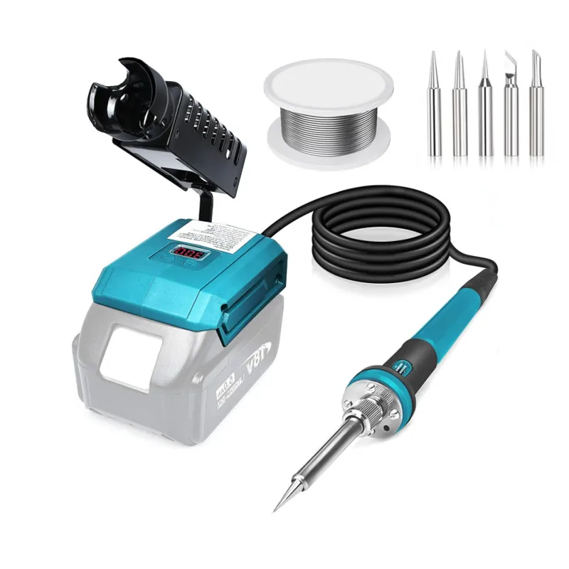 

Portable Electric 60W Soldering Iron Kit for Makita Battery for DIY, Appliance Repair, Wire Welding Metal Welding Repair Tool ﻿