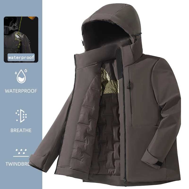 

Winter New Unisex Waterproof Fleece Jackets Windproof Thermal Windbreaker Men Women Hiking Camping Skiing Climbing Raincoat