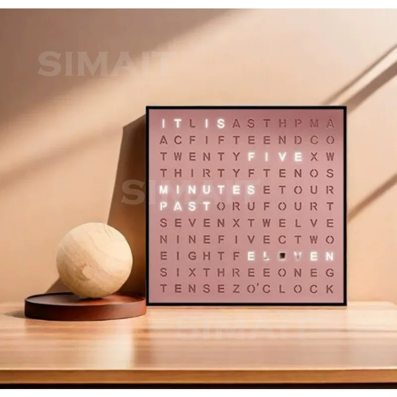 CP37L Unique Design German Word Clock, LED Text Display Digital Wall Clock