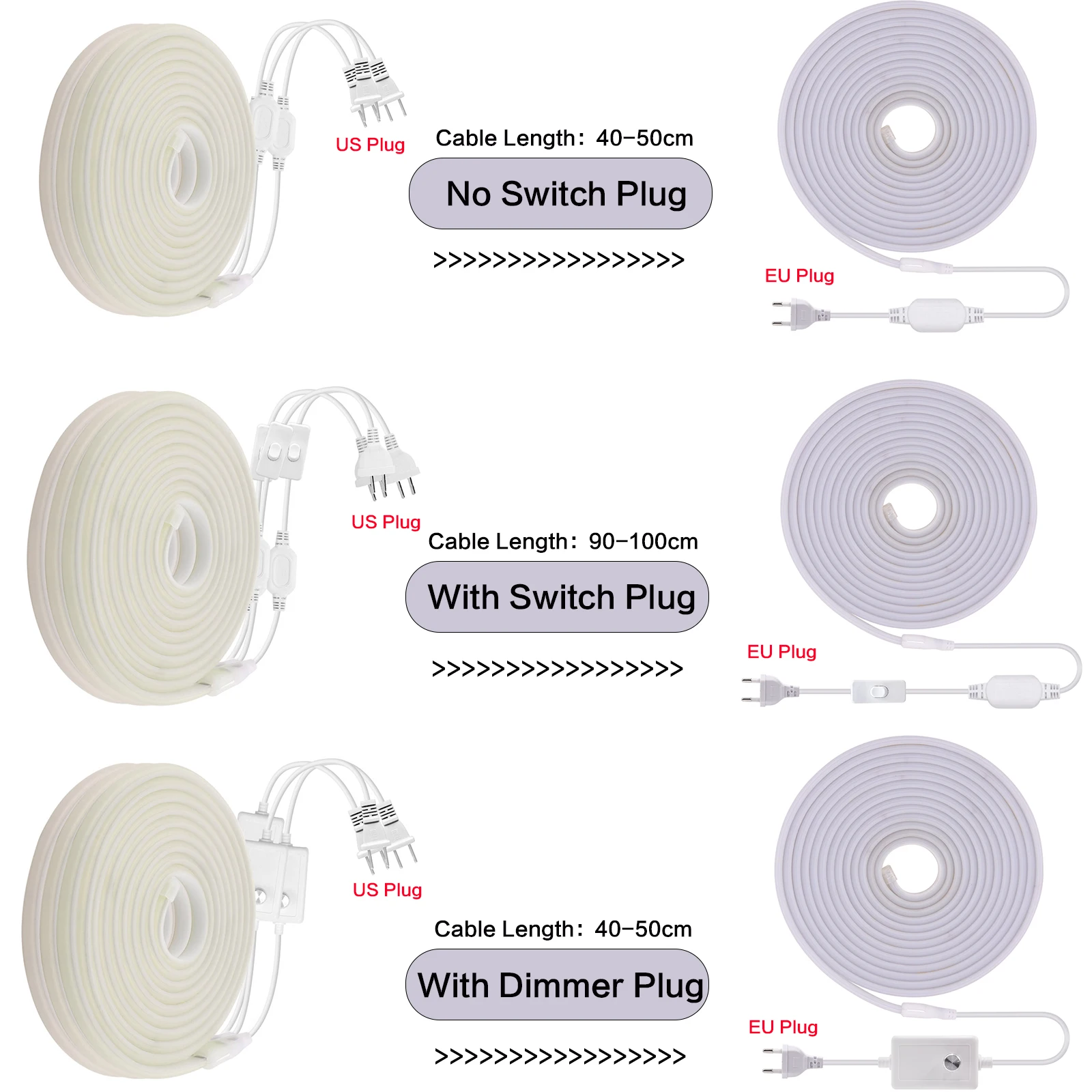 السوبر مشرق 110 فولت 220 فولت COB النيون قطاع مع باهتة/التبديل الاتحاد الأوروبي/المملكة المتحدة التوصيل 288 المصابيح/م IP67 عكس الضوء RA90 الإضاءة الخطية داخلي في الهواء الطلق