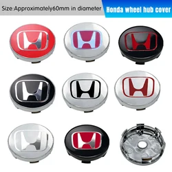 56/60MM Car Wheel Center Hub Cap Badge Logo Emblem Decals Tire Stickers For Honda Civic City Accord Odyssey CRV Hrv Jazz CBR VTX