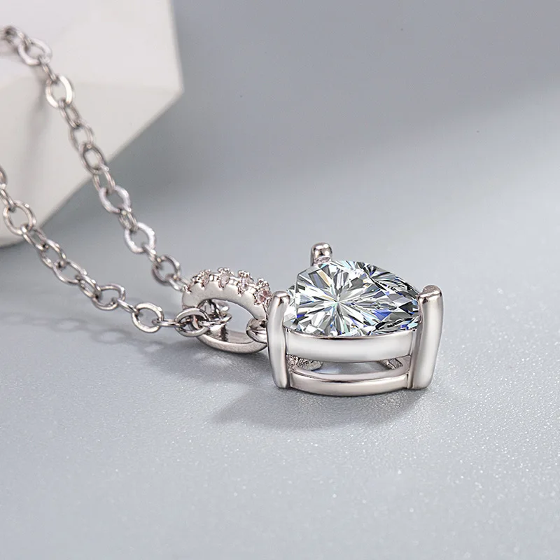 Luxury Elegant 925 Sterling Silver Heart Zircon Jewelry Sets For Women Necklaces Wedding Wholesale Best Selling