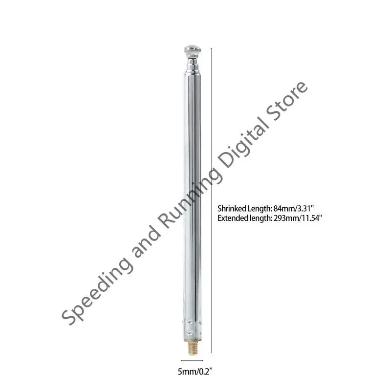 هوائي راديو FM تلسكوبي 5 أقسام هوائي نحاسي مطلي بالكروم AM FM راديو موصل هوائي عالمي ملحقات الراديو