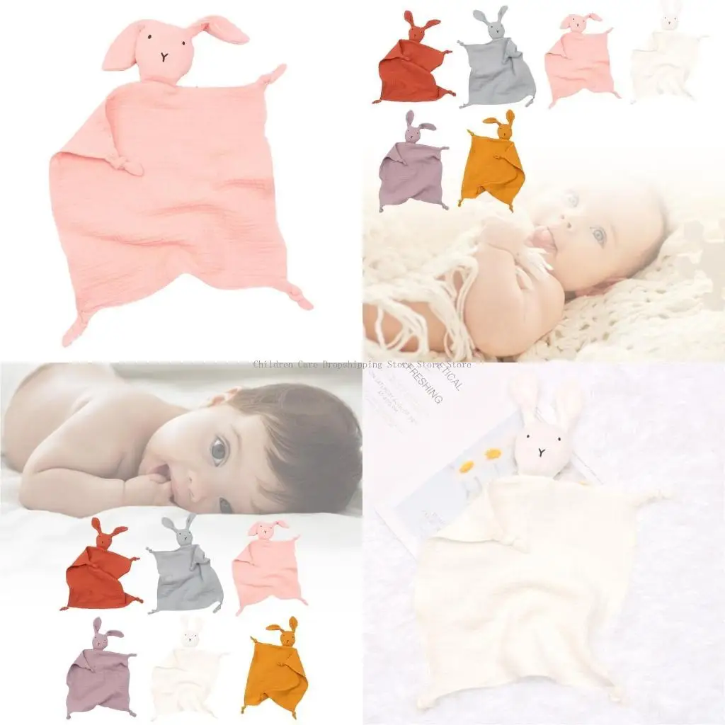 

Muslin Absorbent Bandana Infants Feeding Bib Gift Baby Soothe Blanket Rabbit for Doll Appease Towel Gauze Bibs Teet