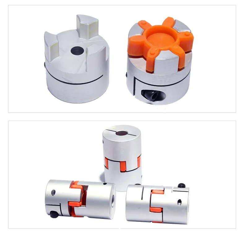 D105L140 Aluminum Shaft Coupler Jaw Plum Spider Clamping Type CNC Motor Encoder Coupling 20mm to 60mm