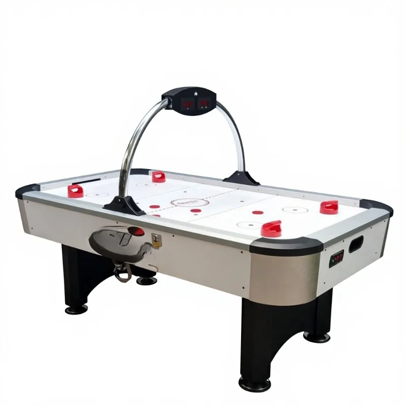 Air hockey table with electronic scorers for playing and enjoying the game