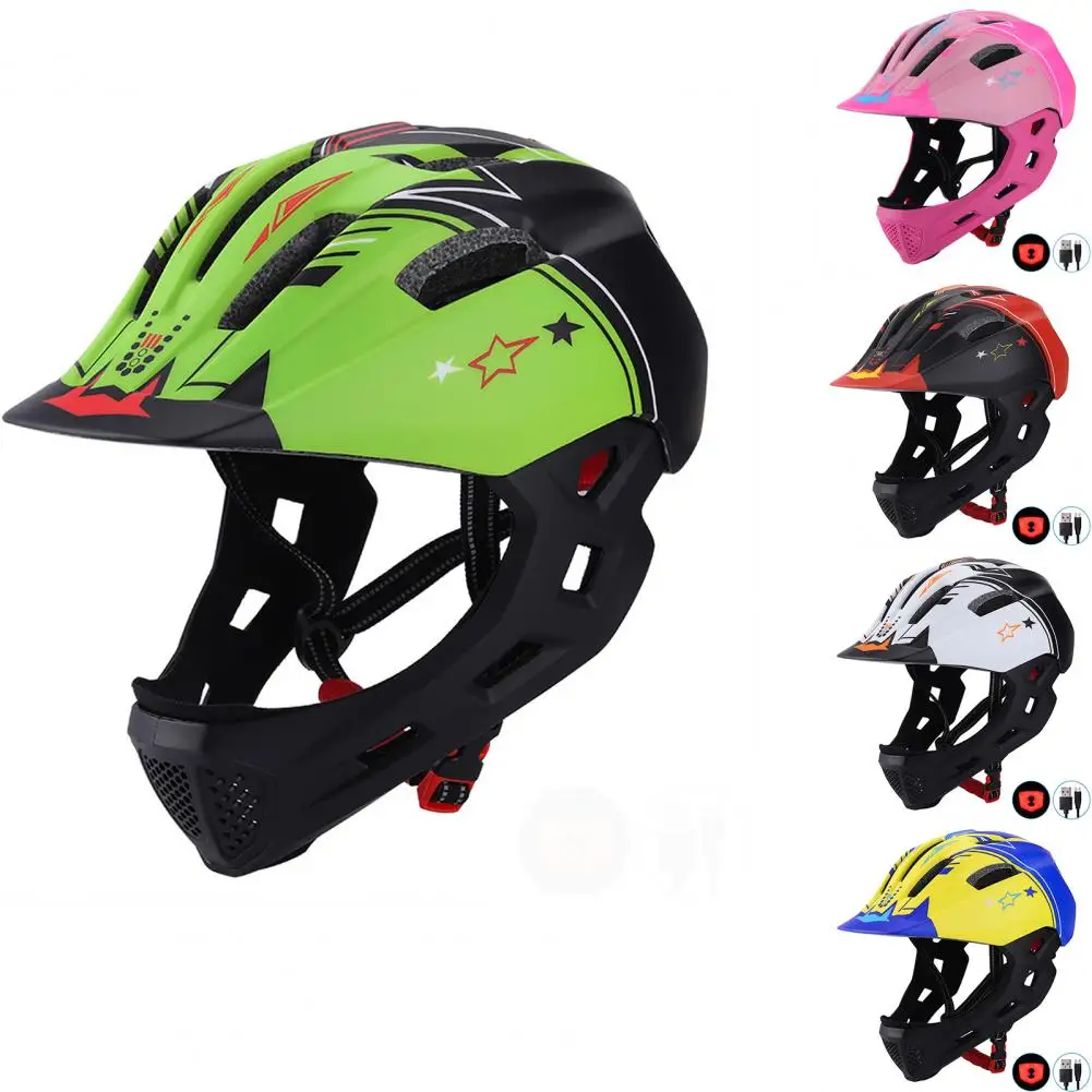 Crianças capacete destacável rosto cheio capacete crianças esportes capacete de segurança scooter mtb capacete da bicicleta ao ar livre equipamentos