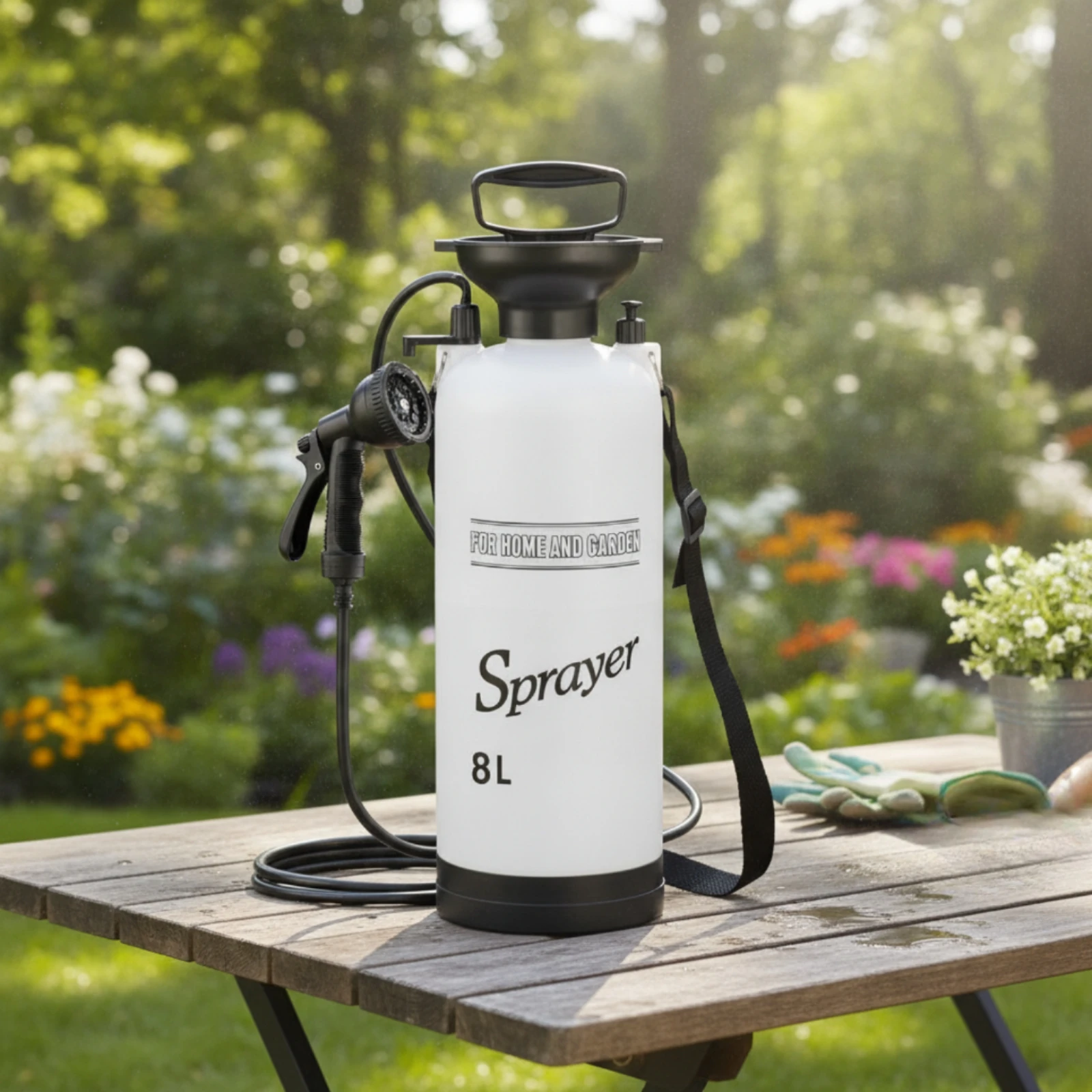 Handheld Tank Sprayer with Shoulder Strap Manual Tank Sprayer with Shoulder Strap Multi-Setting Easy Carry for Gardeners, Garden