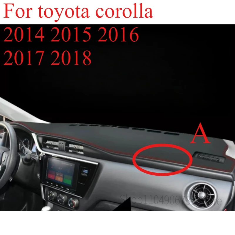 

Для toyota corolla 2014 2015 2016 20172018 приборная панель автомобиля избегайте световой коврика приборная платформа чехол для стола коврики ковры аксессуары
