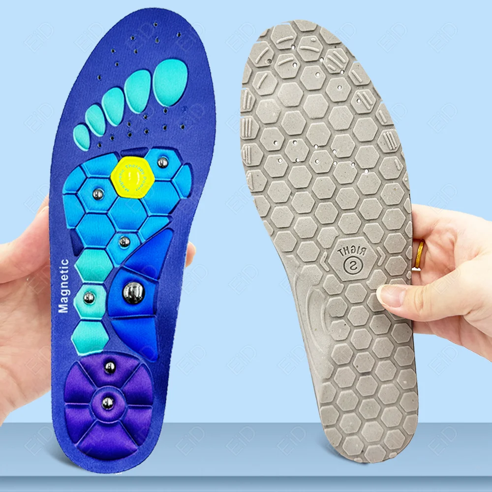 New 1 Pair Acupressure Insoles Foot Massage Magnetic Massage Comfort Insoles with Foot Therapy for Blood Circulation Pain Relief