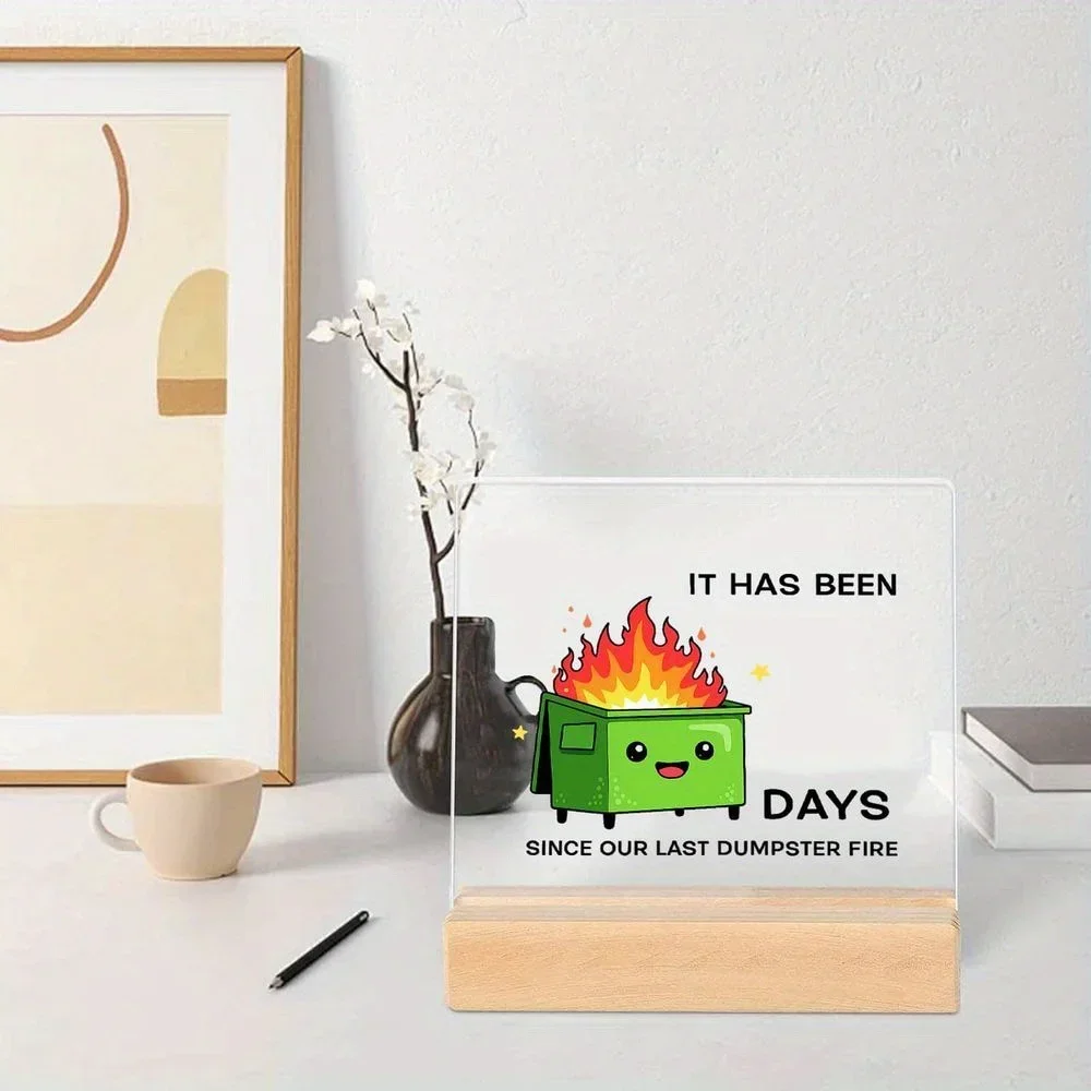 Funny Office Desk Decor, Transparent Acrylic Humorous Workplace Decoration, Gift For Colleagues, Boss, White Elephant, Birthday