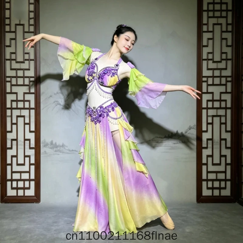 Belly Dance Costume Original Design Gradient Color Fresh and Elegant Performance Costume Versatile Style for Women