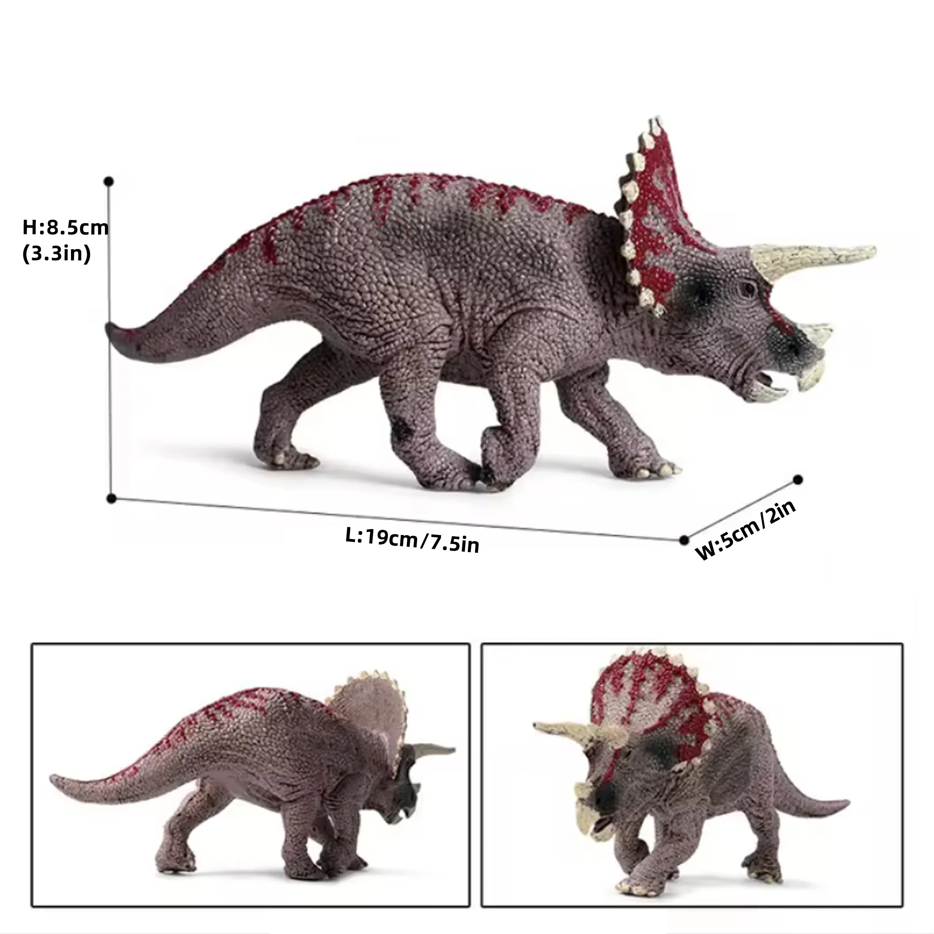 12inch Jurassic Large Triceratops Static Model Jurassic Park Movie Decoration Collect Halloween Christmas Birthday Gift Kids Toy