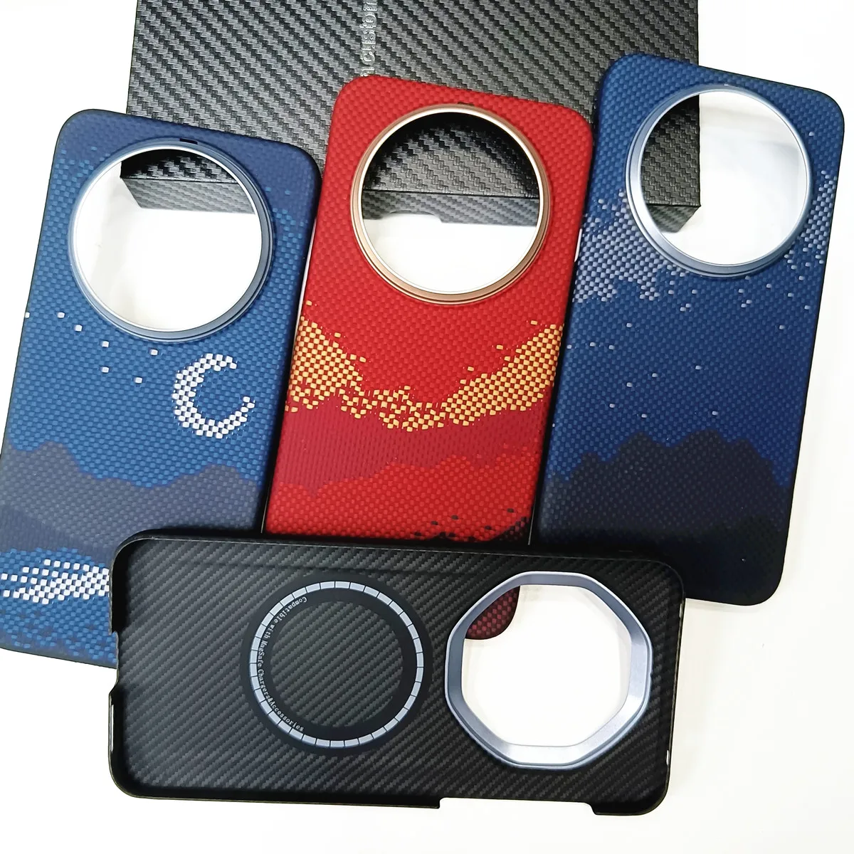 

Genuine Aramid Carbon Fiber Case For Huawei Mate 80 Pro Max RS Matte Sun Moonrise Bulletproof Magnetic Wireless Hard Thin Cover