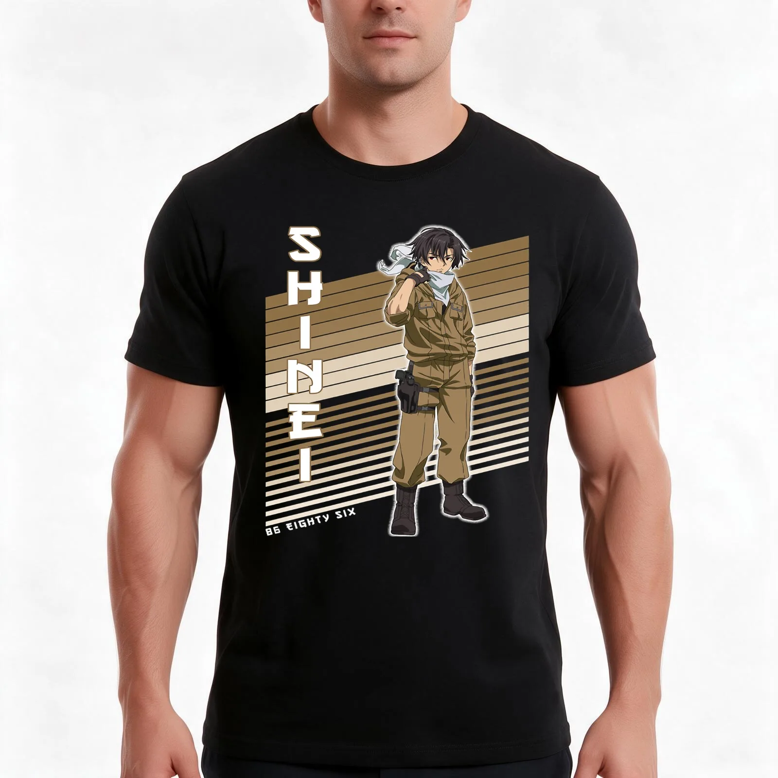 86 Eighty Six Shinei Nouzen Shin Character T-Shirt Summer Casual Cotton Tee Oversized Streetwear Tops Vintage Graphic Print