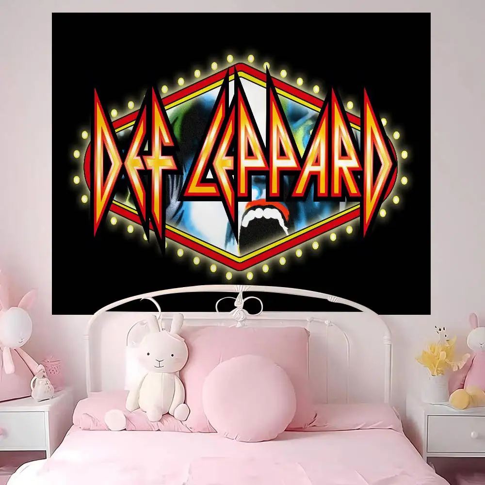 Classic Band D-def L-leppard Printed Large Wall Tapestry Art Science Fiction Room Home Decor Decor Blanket