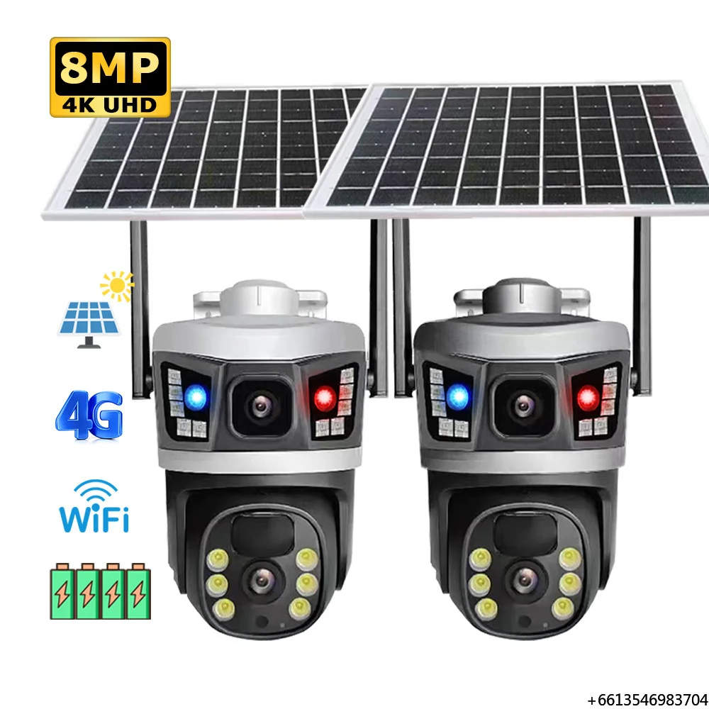 Outdoor 4G 6MP Top Selling Wifi Connection Cctv Camera Solar Powered Wireless Cctv Camera Indoor Monitoring