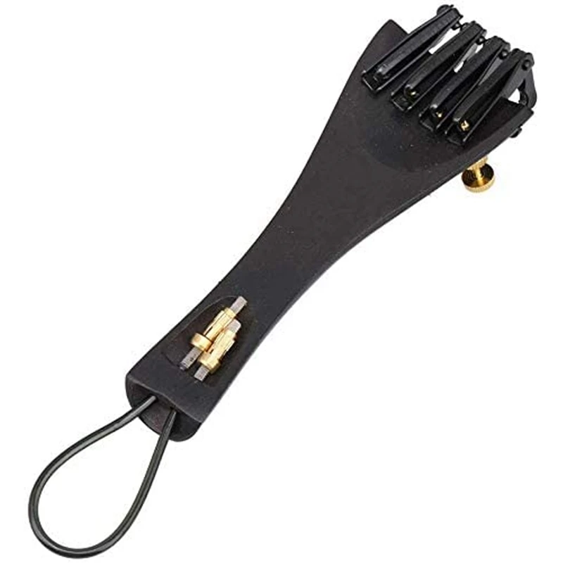 XSXS-15Pcs Ebony Violin Accessories Kit With Tuning Pegs Tailpiece Gut Tuners Endpin Sound Post Bridge Chin Rest Clamp Kit