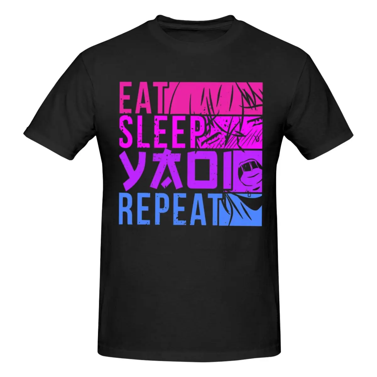 Men Eat Sleep Yaoi Yuri Repeat Anime BL Manga Lover T Shirt Streetwear Cotton Crewneck Shirt Men