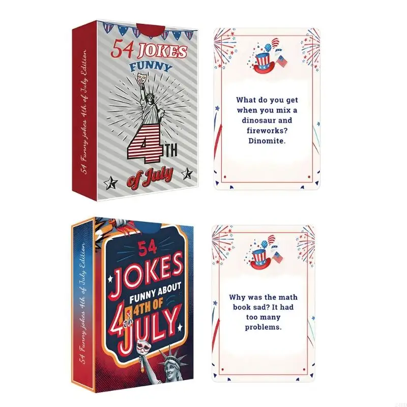 

54 Jokes Funny About 4th Of July Independence Day Themed Joke Playing Cards For Social Event And Festival Celebration 24BD