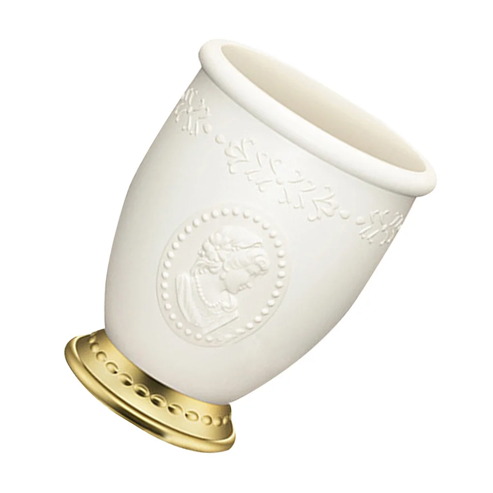 

1Pcs Brush Storage Box Makeup Brush Organizer Premium Desktop Sundries Holder for Cosmetics Pens European Style Embossed Design