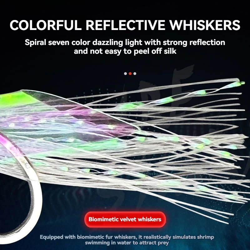 Señuelo luminoso cabeza de pez láser – Brillo nocturno para pesca en mar - imagen 2