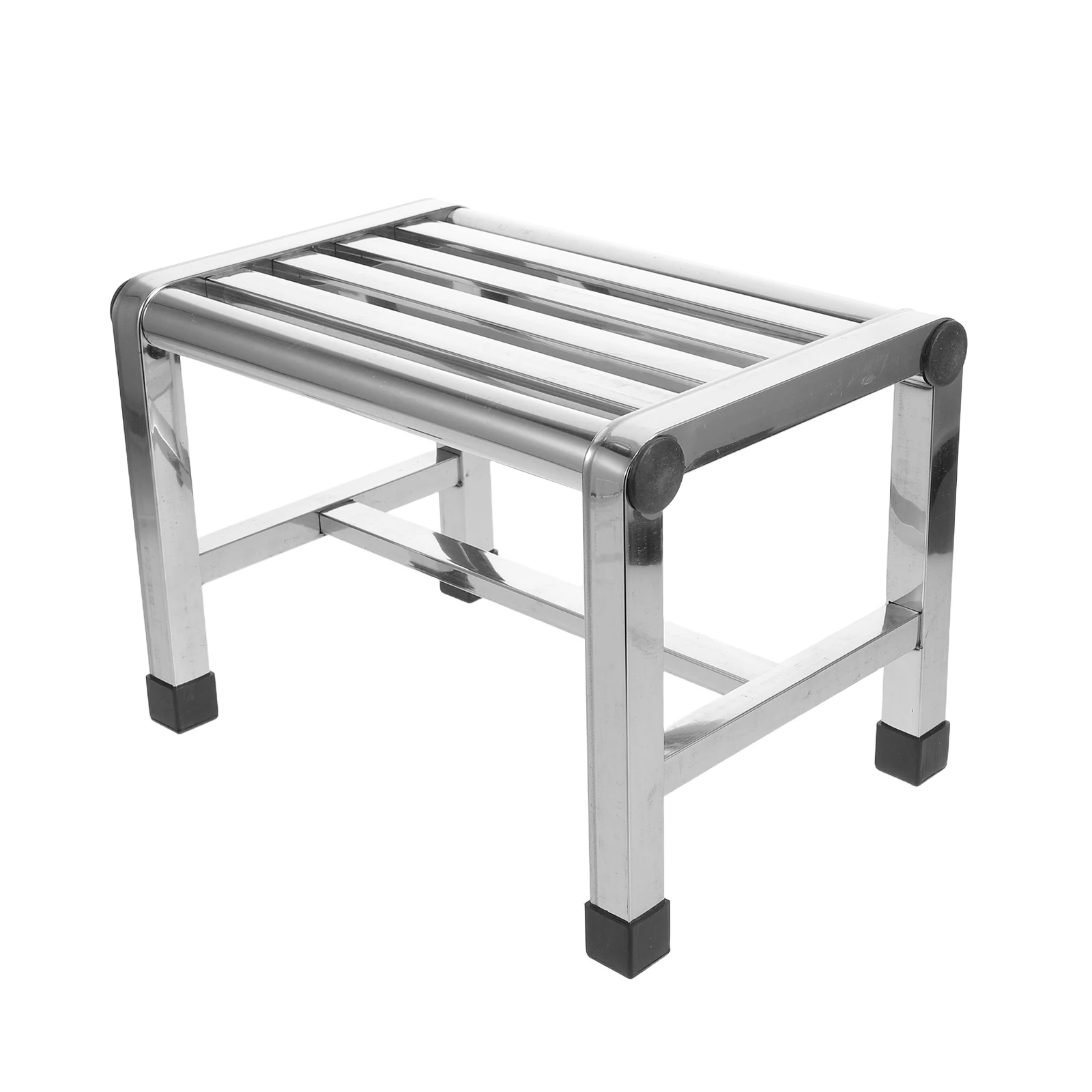 

Stainless Steel Stool Waterproof Shower Bench For Bathroom Kitchen Bathtub Use Non-Slip Metal Step Stool For Seniors Small
