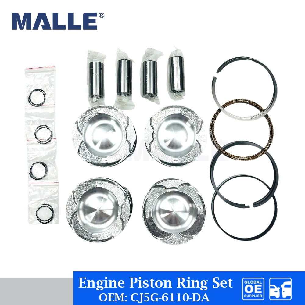 

4 Pcs/Set Engine Piston Ring Set For Ford Escape 1.6T Car Accessories 79 mm Auto STD Piston Pin Clip CJ5G-6110-DA CJ5G-6148-AA