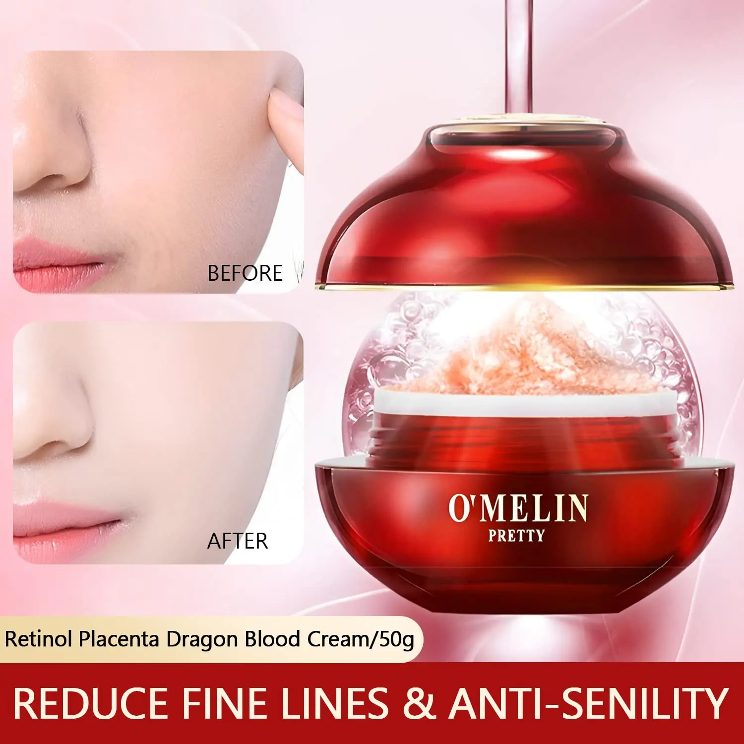 2pcs Retinol Placenta Royal Dragon Blood Cream Skincare Face Repairs Skin Firm Anti-wrinkle Cream