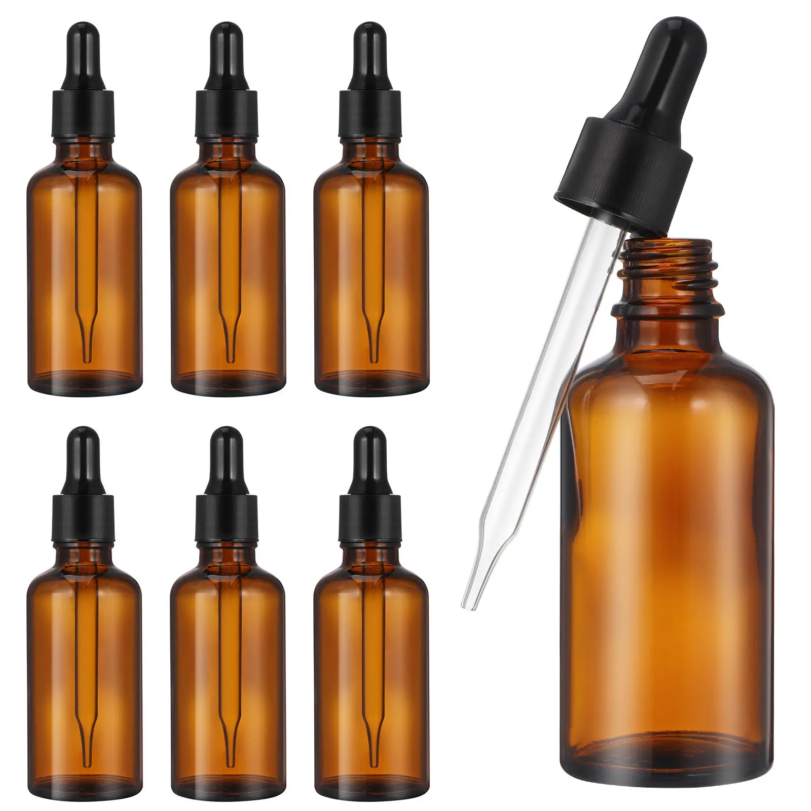 12Pcs Essential Oil Bottles Glass Perfume Container Travel Kit Refillable Dropper Bottles Small Fragrance Empty Glass
