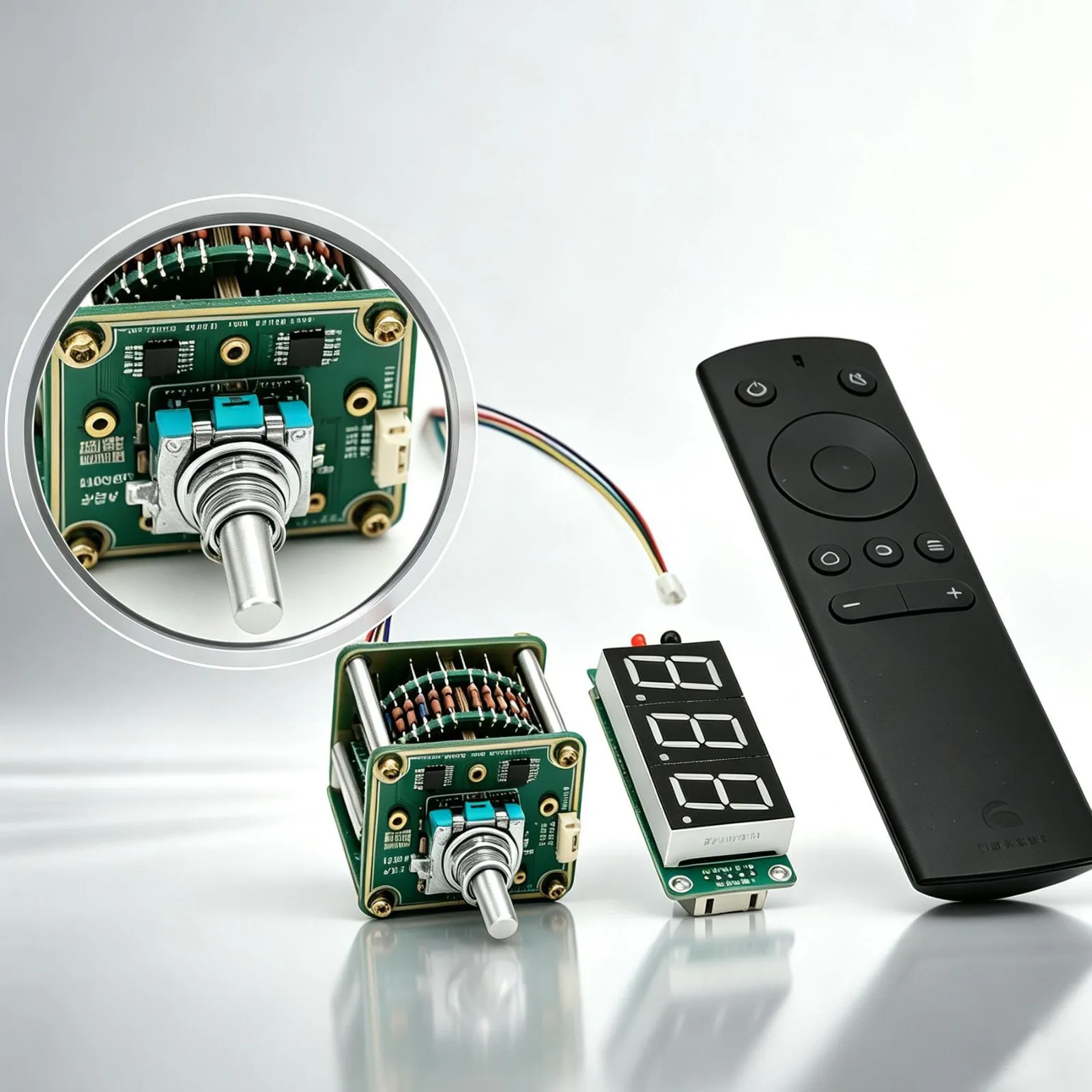 Hiend Fernbedienungs-Relais-Potentiometer Stereo 50K Audio-Lautstärkeregler + Display