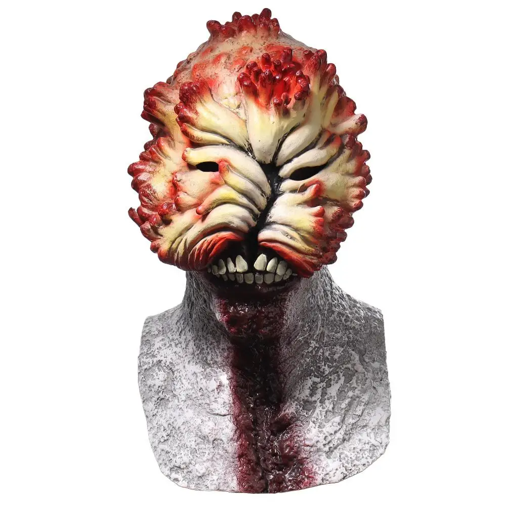 Clickers jogo máscara o último de nós horrível monstro zumbi látex feito chapelaria halloween masquerade cosplay máscaras prop