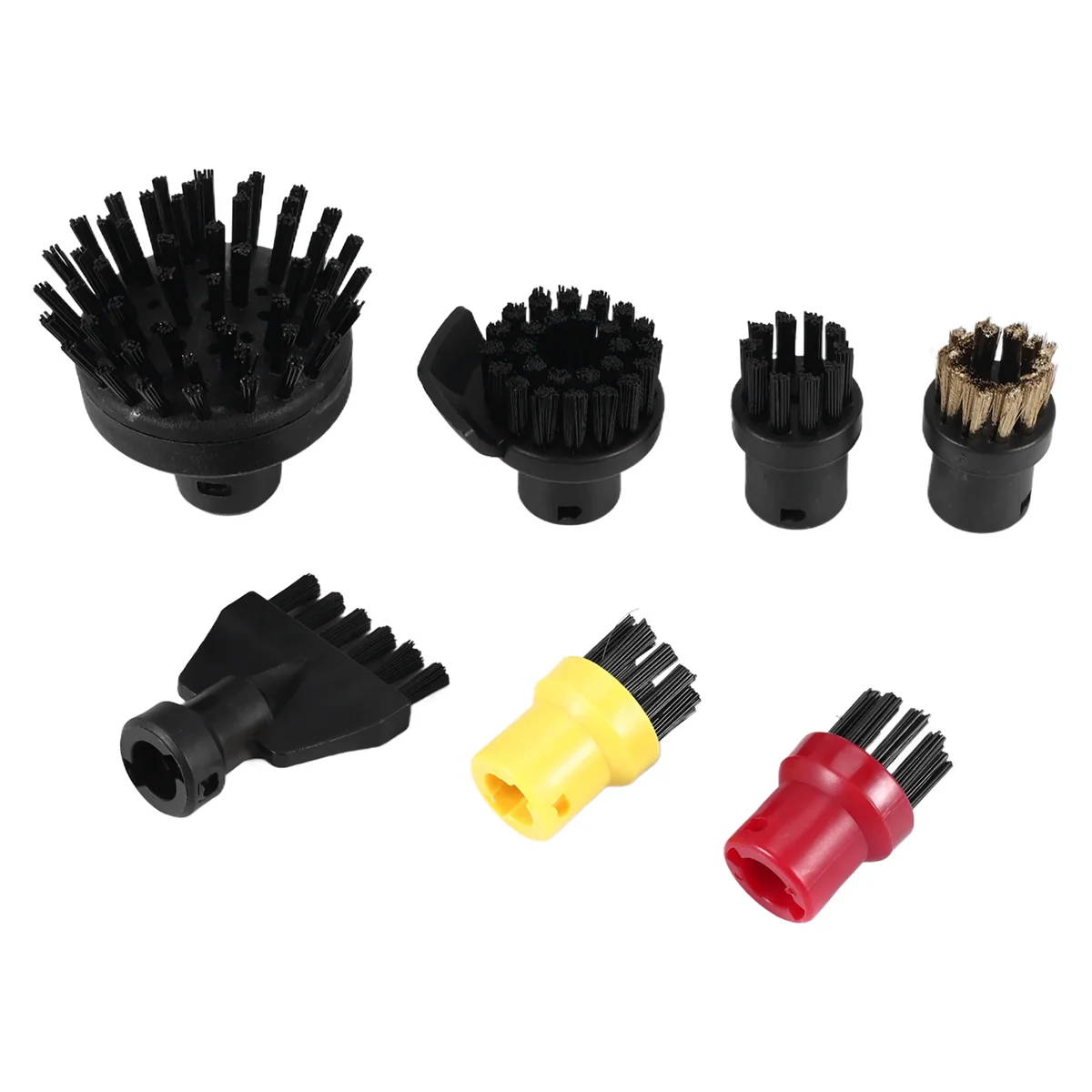 Round Brush Flat Brush Head for Karcher SC1 SC2 SC3 SC4 Large Round Brush Cleaning Brush for Steam Cleaner Sweeper